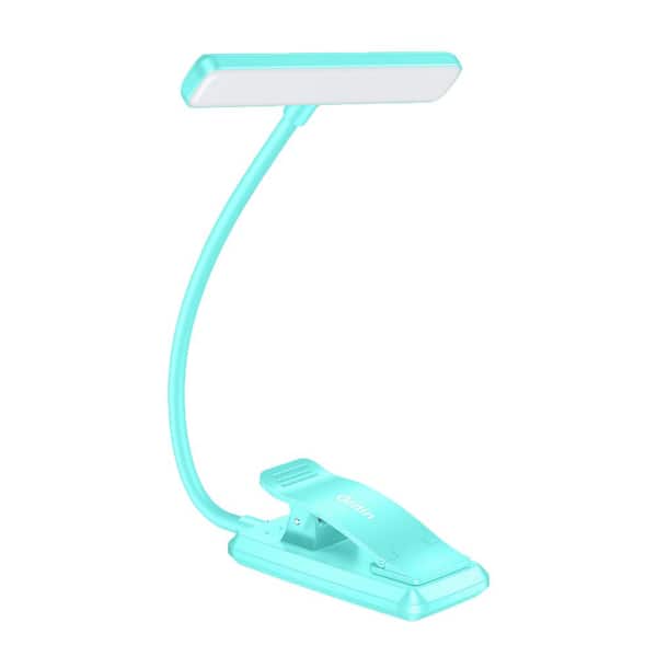 Powerful Clip-On 5-Volt 60 Lumen Integrated LED Reading Clamp Work Light Battery Operated 1.49 in. Tool Only in Blue