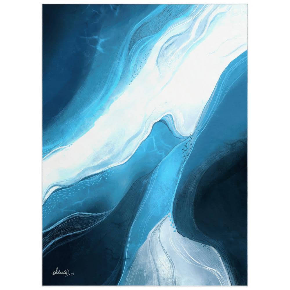 Blue 8' x 10' Ethereal Iceberg Washable Abstract Art Area Rug Power-loomed Heavenly Softness with Non-Slipping Backing price history on PriceWatchPro