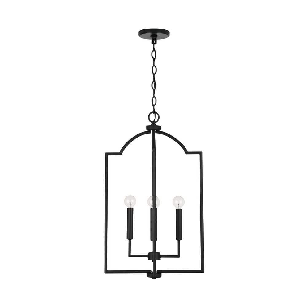 Carter 16 in. W x 27 in. H 4-Light Foyer Pendant in Matte Black price history on PriceWatchPro