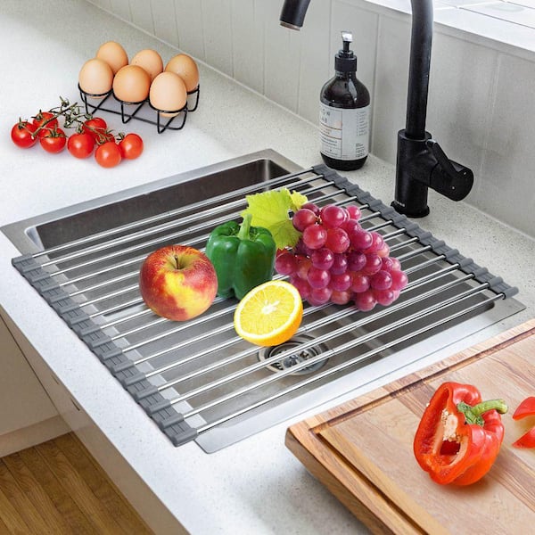 Expandable Roll up Dish Drying Rack for Kitchen from 11” to 20
