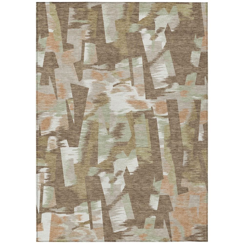 Chantille Machine Washable Indoor/Outdoor Abstract ACN2837 Mocha 3 ft. x 5 ft. Area Rug price history on PriceWatchPro