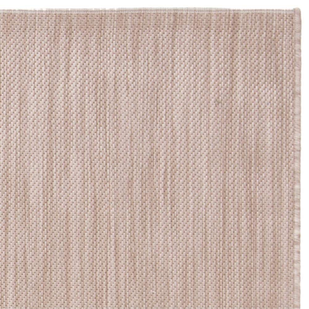 Beige Square Easy Care Synthetic Outdoor Rug