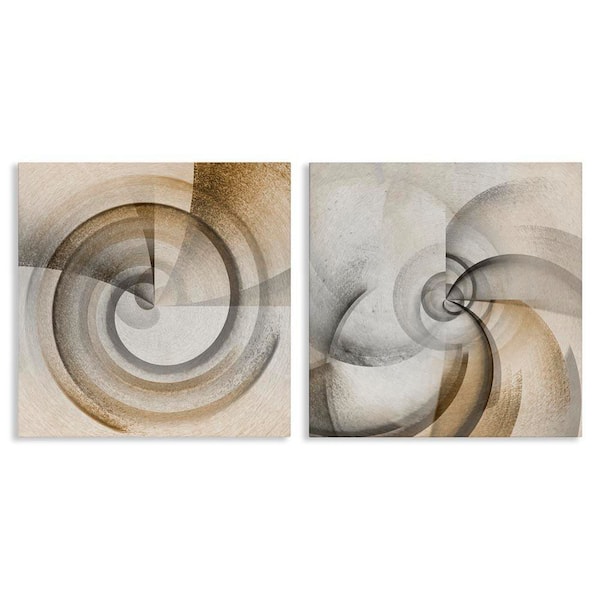 Stupell Industries Spinning Vortex Abstractions by Noah Bay 2-Pieces Unframed Abstract Graphic Art Print 24 in. x 24 in.