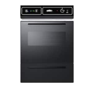 24 in. Single Electric Wall Oven in Black, 115-Volt
