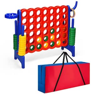 ●Raised By The Game Costway Giant 4 in A Row Jumbo 4-to-Score Game Set W/Storage