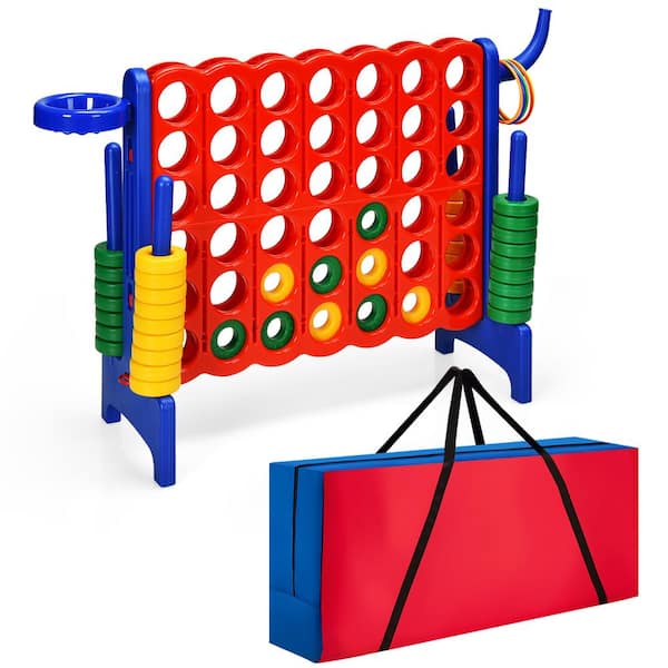 ●Raised By The Game Costway Giant 4 in A Row Jumbo 4-to-Score Game Set W/Storage