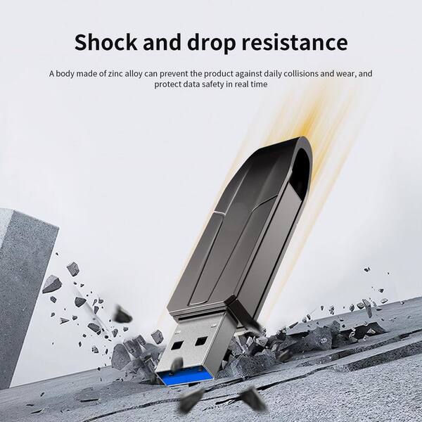 Yichuhaoxi - USB 3.2 Portable External USB Solid State Drive Black 1-Pack with Security Protection for Data Storage