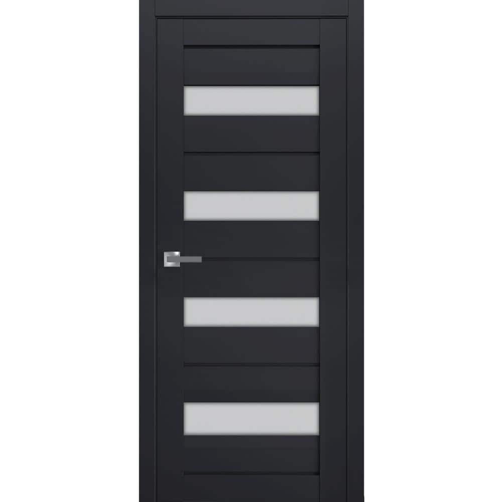 7455 42 in. x 84 in. Right-Hand/Inswing Solid Frosted Glass Antracite Single Prehung Interior Door with Hardware price history on PriceWatchPro