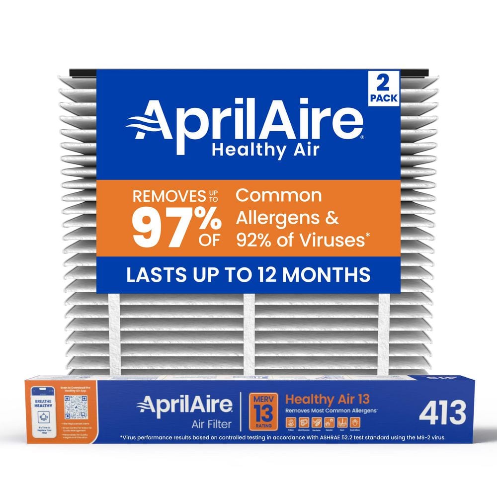 ARIIX サプリセット AprilAire 413 16 in. x 25 in. x 4 in. MERV 13 FPR 12+ Pleated