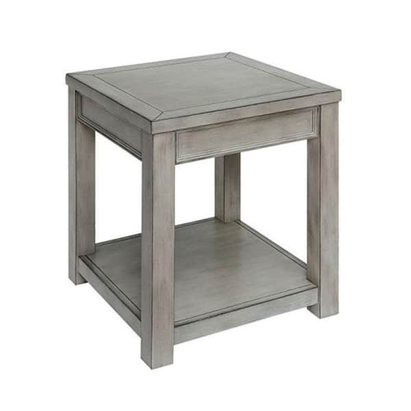 William's Home Furnishing 24 in. Meadow Antique White End Table