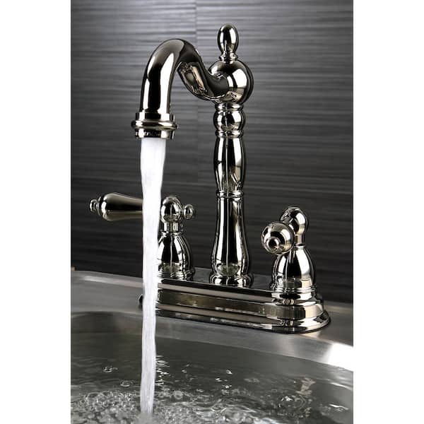 Victorian 2-Handle Bar Faucet in Polished Nickel