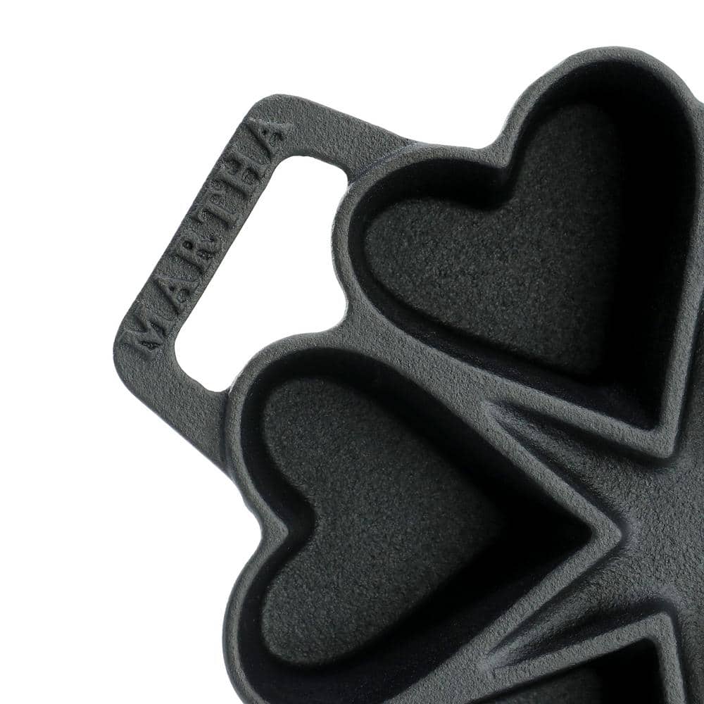 Heart Shaped 6-Cup Cast Iron Muffin Pan
