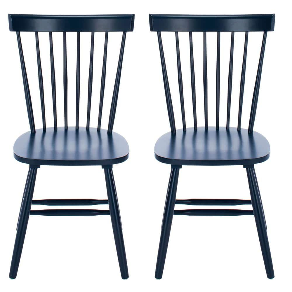 SAFAVIEH Riley Navy Spindle Back Dining Chair Set of 2