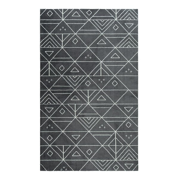 Garvee Grey 6 ft. x 9 ft. Vintage Moroccan Indoor Modern Area Rug
