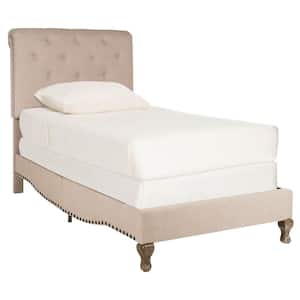 Hathaway Beige Twin Upholstered Bed