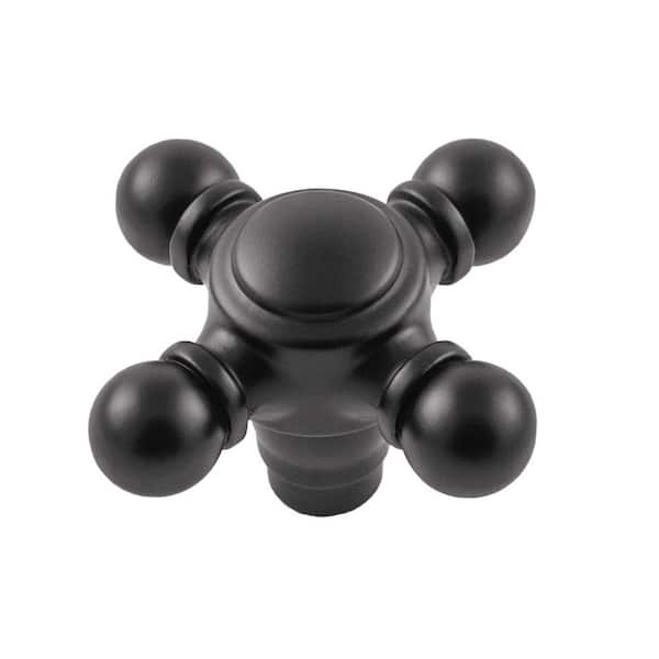 Fuller Collection Knob 2-1/8 Inch x 2-1/8 Inch Matte Black Finish Geometric Cabinet Knob