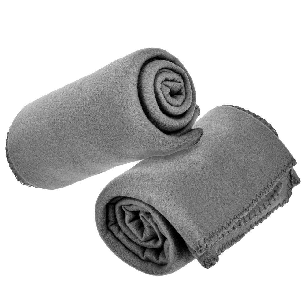 Gray 50" x 60" Soft Plush Fleece Throw Blanket