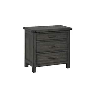 New Classic Gray 3-Drawer Furniture Galleon Nightstand