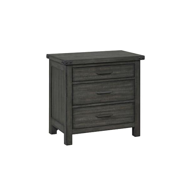 NEW CLASSIC HOME FURNISHINGS New Classic Furniture Gray 3-Drawer Galleon Nightstand
