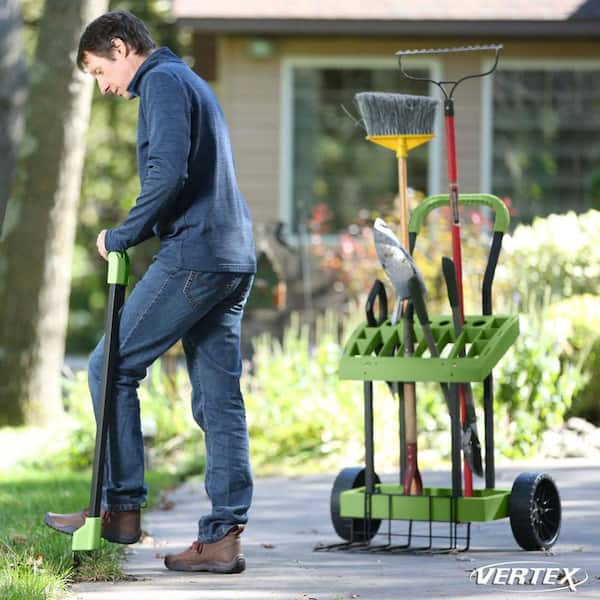 Vertex Super Duty Lawn And Garden Tool Box On Wheels Sd490 The Home Depot - Garden Tool Cart Organizer