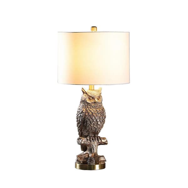 Bronze Bird Figurine Table Lamp Finial 2" 
