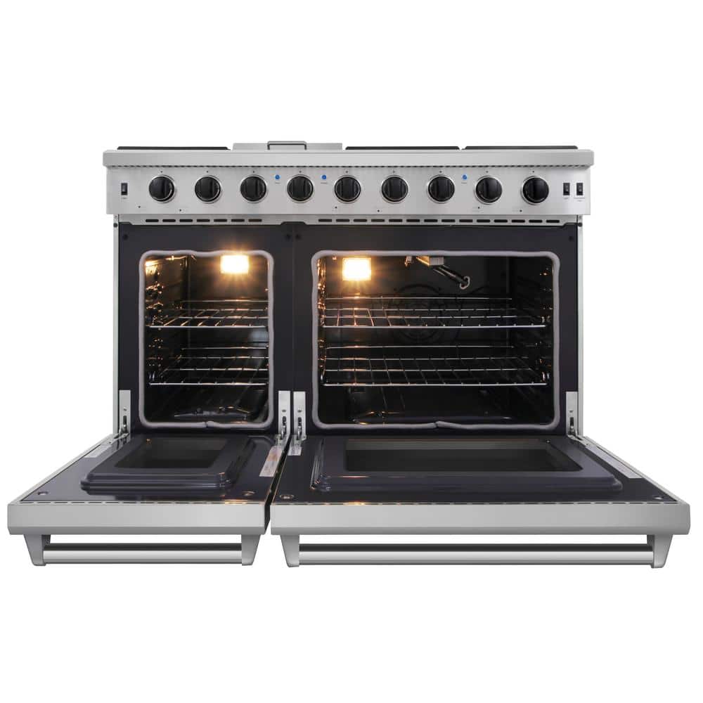 Thor Kitchen 48" Stainless Steel Dual Oven Gas Range with Griddle