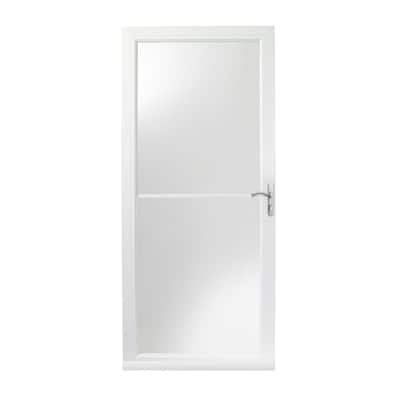 storm door storing self series andersen easy hand screen hardware right aluminum nickel install doors emco homedepot universal bronze depot