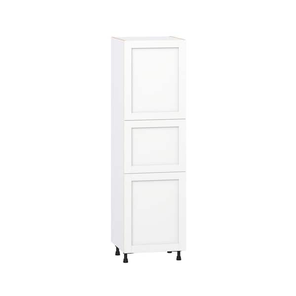 Milton 24 in. W x 24 in. D x 84.5 in. H Assembled Shaker Pantry Kitchen Cabinet in Bright White with 4-Shelves