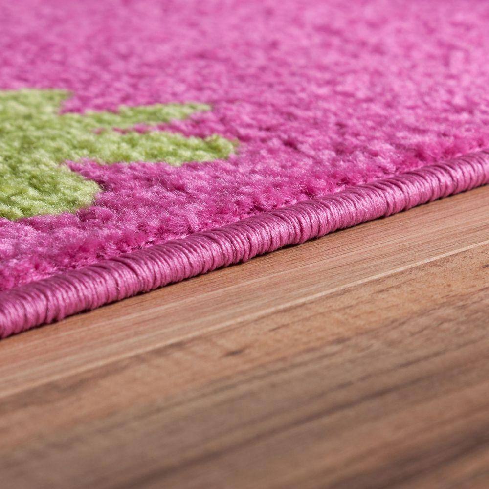 StarBright Pink Geometric Butterfly Kids Area Rug 3'3" x 5'