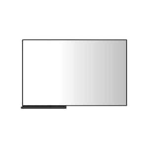 48 in. W. x 30 in. H Rectangular Framed Wall Bathroom Vanity Mirror in Black