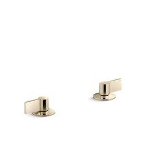 Components Lever Bathroom Sink Faucet Handles in Vibrant French Gold