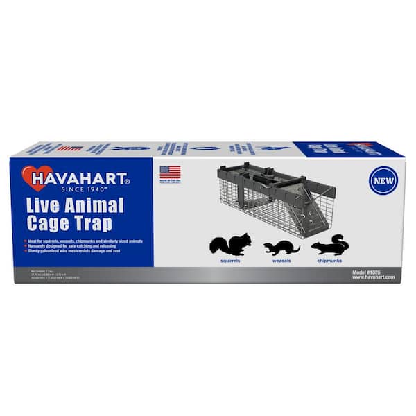 Havahart Small 1-Door Humane Catch-and-Release Live Animal Cage Trap for  Squirrel, Weasel, Chipmunk 1026 - The Home Depot