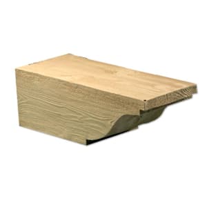 8-1/2 in. x 7 in. x 20 in. Polyurethane Wood Grain Texture Corbel