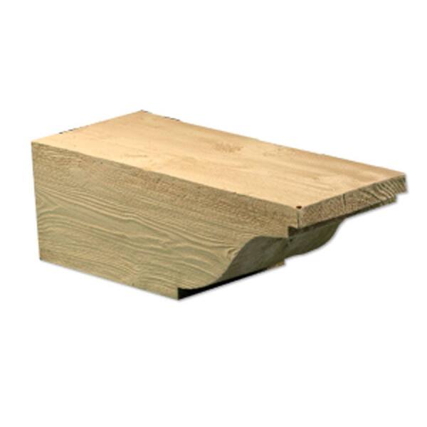 Fypon 8-1/2 in. x 7 in. x 20 in. Polyurethane Wood Grain Texture Corbel