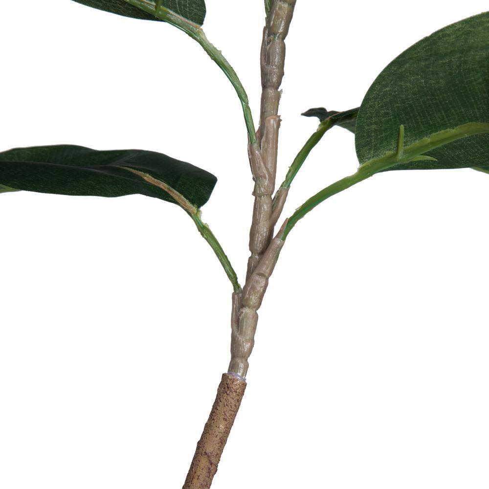 7' Green Potted Artificial Rubber Tree with 148 Leaves