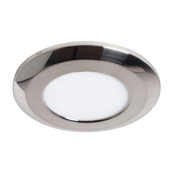 Armacost Lighting Wafer Thin Warm White, 2700K, Integrated LED Under Cabinet Puck Light Silver