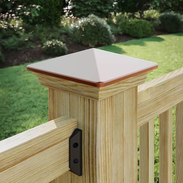 6 in. x 6 in. Verona Copper High Point Pyramid Post Cap