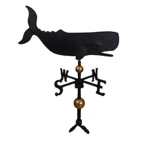 32 in. Deluxe Black Whale Weathervane