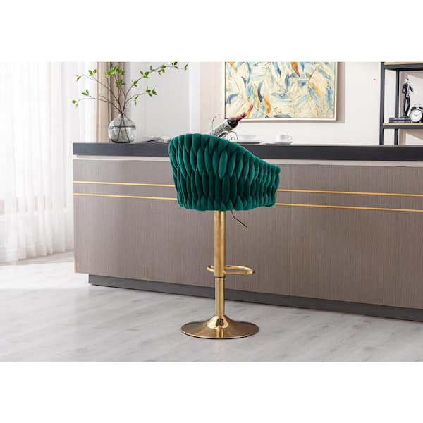 Green swivel bar deals stools