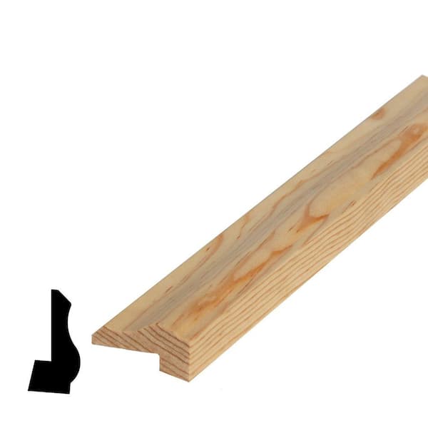 Alexandria Moulding 13/16 in. x 1-5/8 in. x 96 in. Pine Ply Cap Moulding