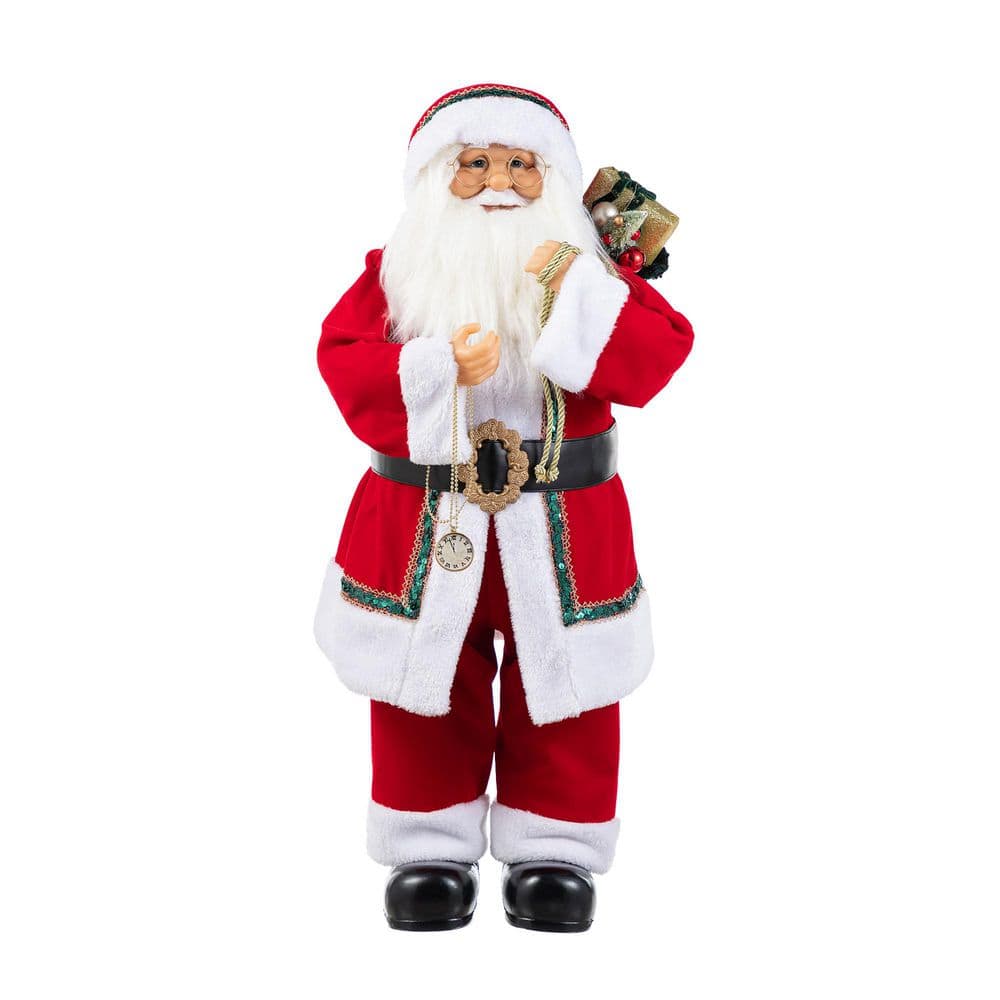 32 in. H Oversized Faux Fur Christmas Traditional Santa Figurine price history on PriceWatchPro