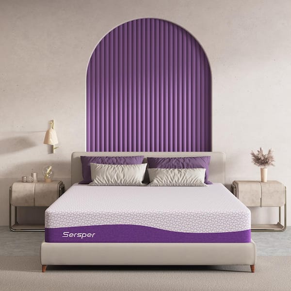 Sersper Serleep King Medium Firm Memory Foam 14 in. Bed-in-a-Box Mattress