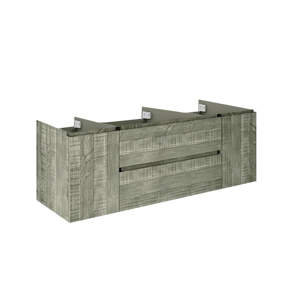 Fresca Formosa 53 in. Wall Mount Floating Single Bath Vanity Cabinet without Top in Sage Gray