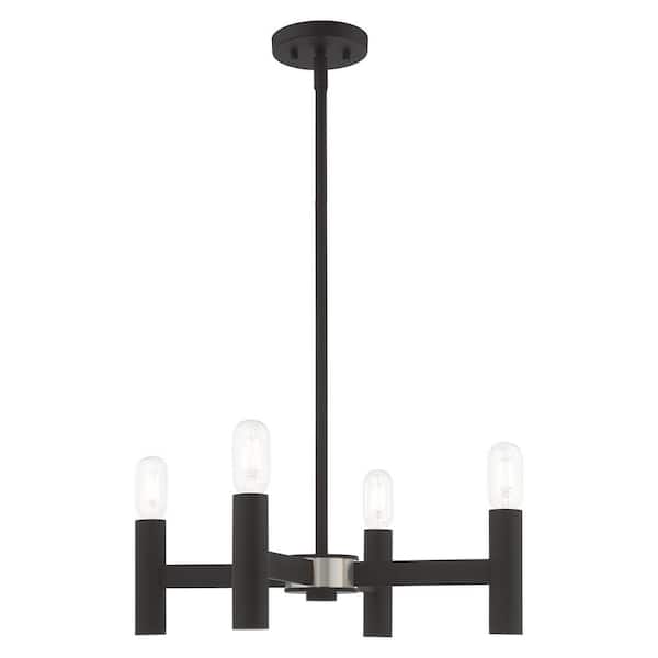 AVIANCE LIGHTING Alden 4 Light Black Mini Chandelier