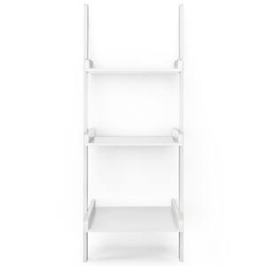 White Corner 3-Tier Wood Freestanding Shelves (1 in. W x 44 in. H x 17 in. D)