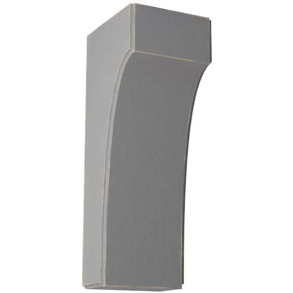 Ekena Millwork 3-1/2 in. x 10 in. x 4 in. Pebble Grey Clarksville Wood Vintage Decor Bracket