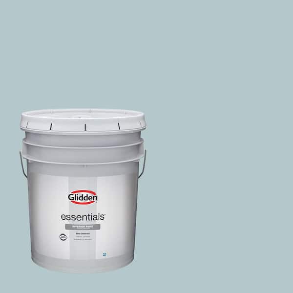 Glidden Essentials 5 gal. PPG1034-4 Misty Surf Semi-Gloss Interior Paint
