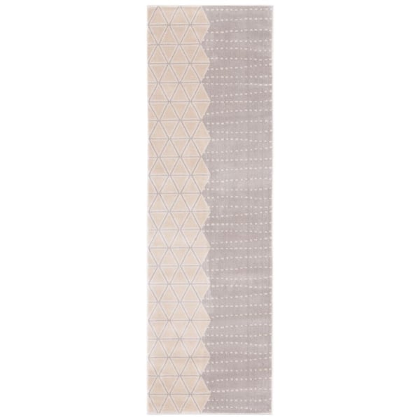 Orwell 2 ft. x 5 ft. Gray/Ivory Abstract Geometric Runner Rug