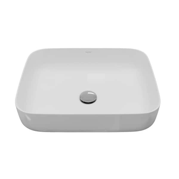 VC-505-WH Valera 20 in. Vitreous China Vessel Bathroom Sink in White