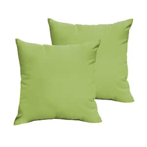 Apple Green Outdoor Knife Edge Throw Pillows (2-Pack)